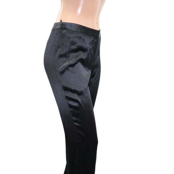 GIANNI VERSACE Vintage Couture Designer Classic Silk Black Dress Pants Small - Picture 4 of 9